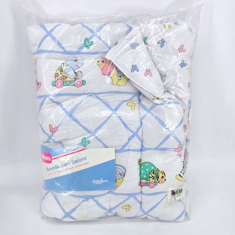 Playskool Reversible Nursery Crib Baby Blanket Comforter 90s Vintage 1991 NEW